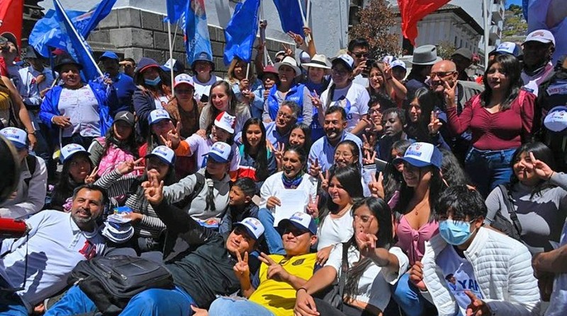 Yaku Pérez se reunió con los jóvenes y presentó su propuesta de crear una universidad al sur de Quito.